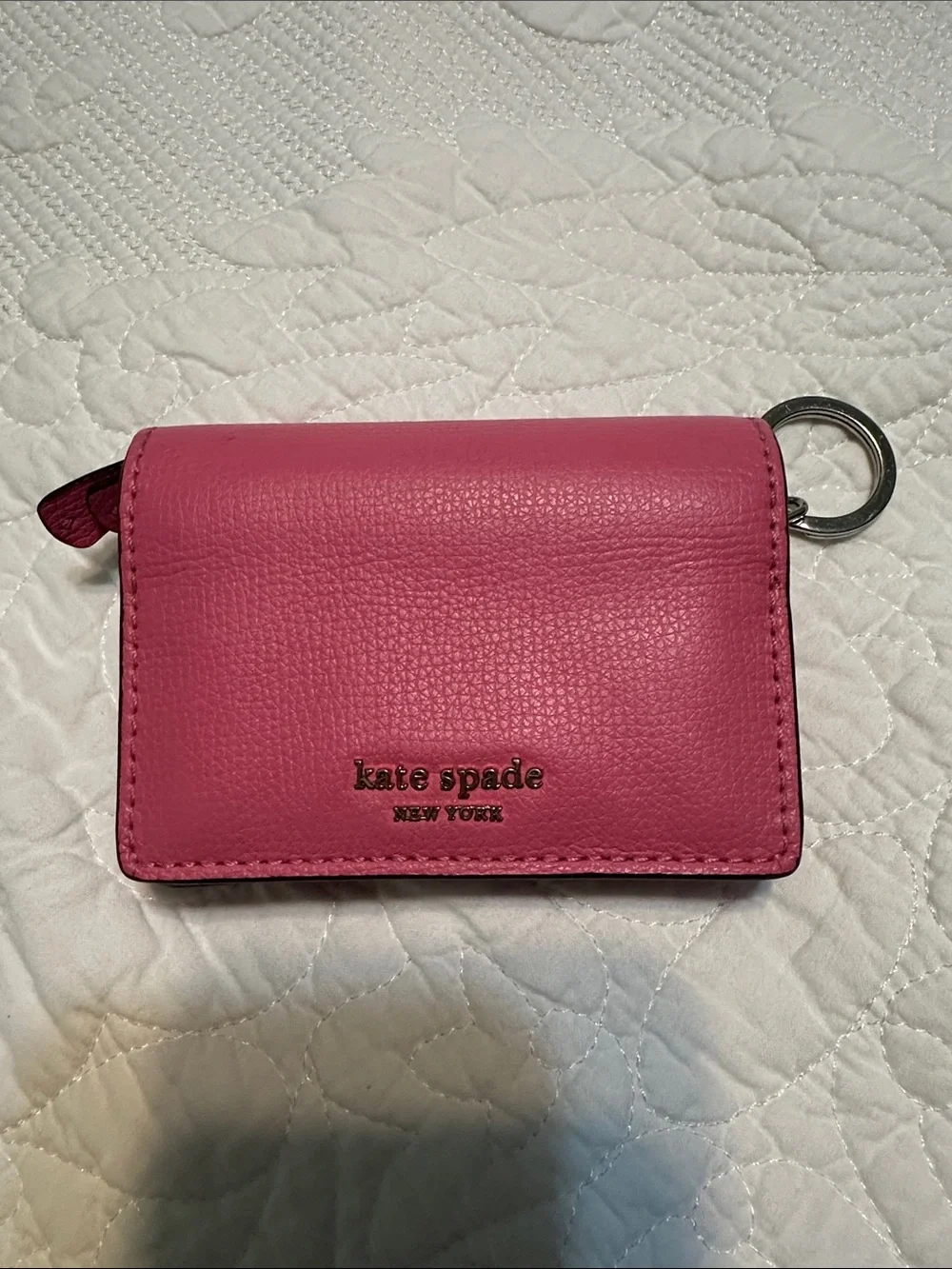 kate spade Pink Leather Key Ring Card Case